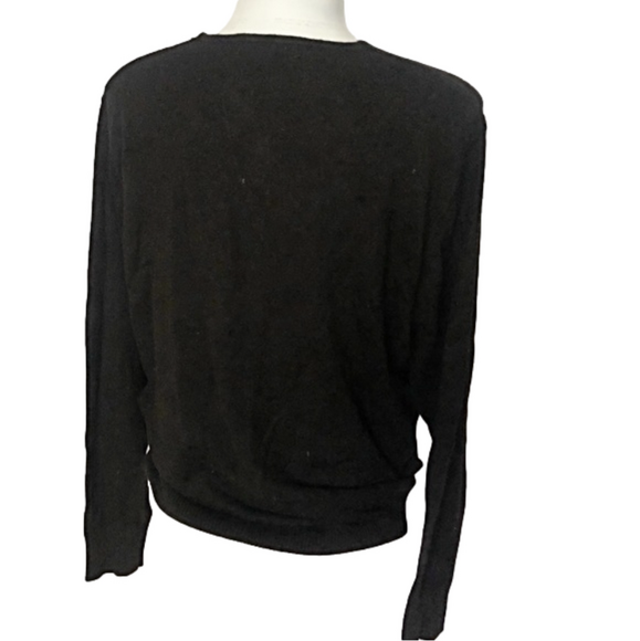 WILLY - Black V-neck Soft Sweater - Picture 5 of 6